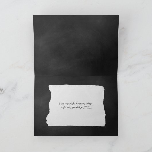 Gratitude-quote op het bord kaart (Binnen)