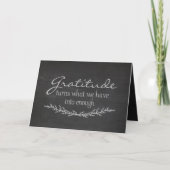Gratitude-quote op het bord kaart (Voorkant)