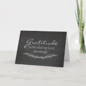 Gratitude-quote op het bord kaart (Voorkant)