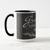 Gratitude-quote op het bord mok (Links)