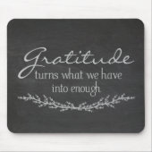 Gratitude-quote op het bord muismat (Voorkant)