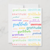 Gratitude Rainbow Collage Hartelijk dank Bedankkaart (Voorkant)