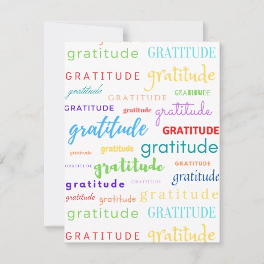 Gratitude Rainbow Collage Hartelijk dank Bedankkaart (Voorkant)
