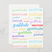 Gratitude Rainbow Collage Hartelijk dank Bedankkaart (Voorkant / Achterkant)
