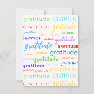 Gratitude Rainbow Collage Hartelijk dank Bedankkaart