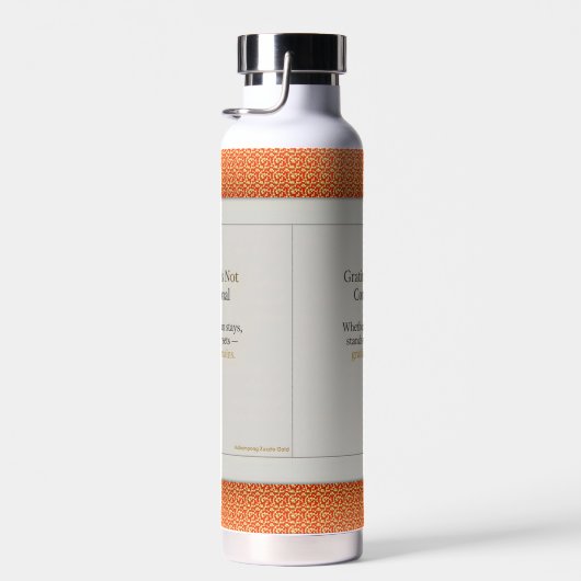 Gratitude Remains: affirmation drinkware Mindful Waterfles (Rechts)