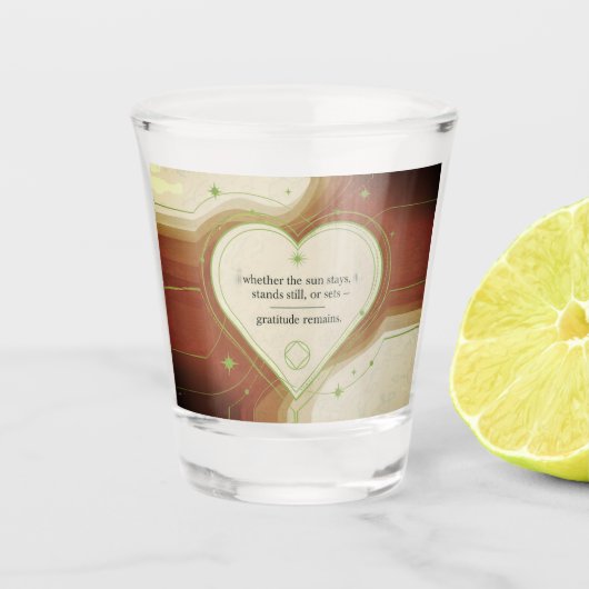 Gratitude Remains™: Liefde Die Blijft | Intentione Shot Glas (Voorkant)