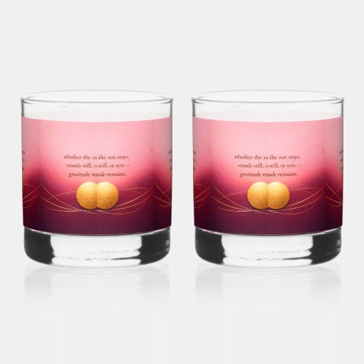 Gratitude Remains™ Love & Intention | Meaningful V Whisky Glas (Rechts)