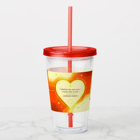 Gratitude Remains™ Love That Travels | Reusable Ac Acryl Drinkbeker (Voorkant)