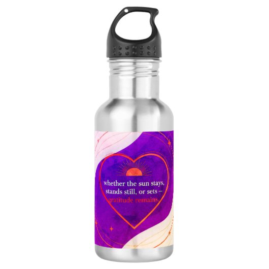 Gratitude Remains™: Mindful Hydratatie | Goede Nac Waterfles (Voorkant)