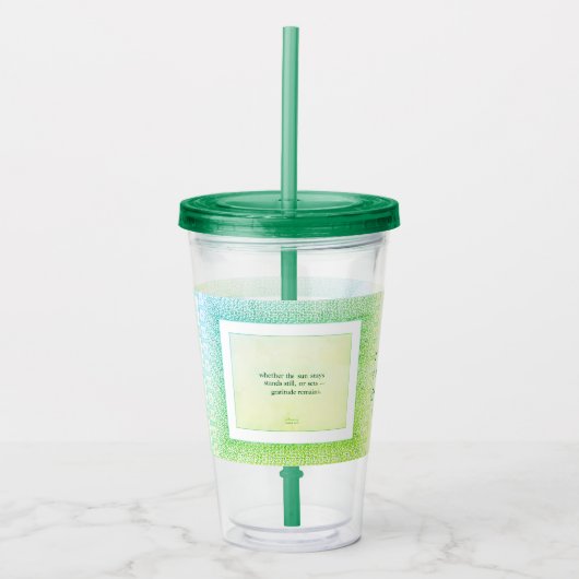Gratitude Remains™: Mindful Sips | Cadeaubron Insp Acryl Drinkbeker (Voorkant)