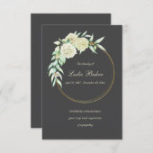 Gratitude Ring Sympathie Hartelijk dank Bedankkaart (Voorkant / Achterkant)