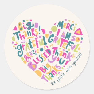 Gratitude Ronde Sticker
