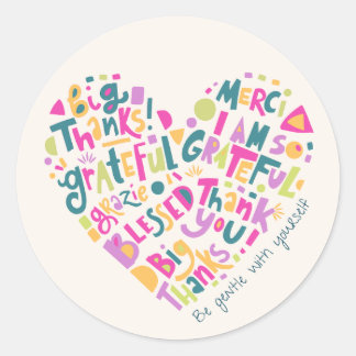 Gratitude Ronde Sticker