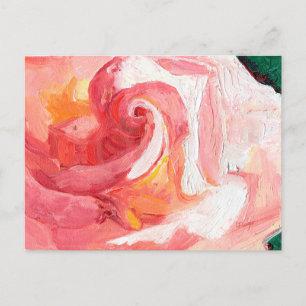 Gratitude roze Rose Print Briefkaart