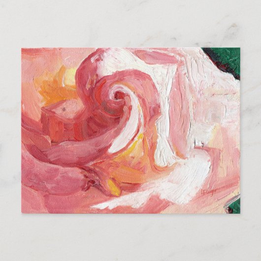 Gratitude roze Rose Print Briefkaart (Voorkant)