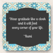 Gratitude Rumi Quote Bier Onderzetter (Voorkant)