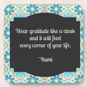 Gratitude Rumi Quote Bier Onderzetter