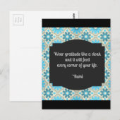 Gratitude Rumi Quote Briefkaart (Voorkant / Achterkant)