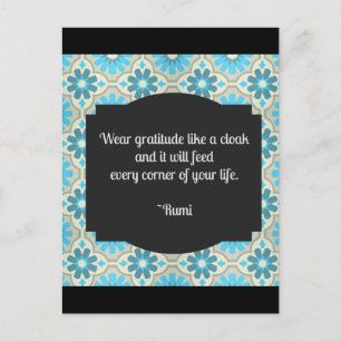 Gratitude Rumi Quote Briefkaart