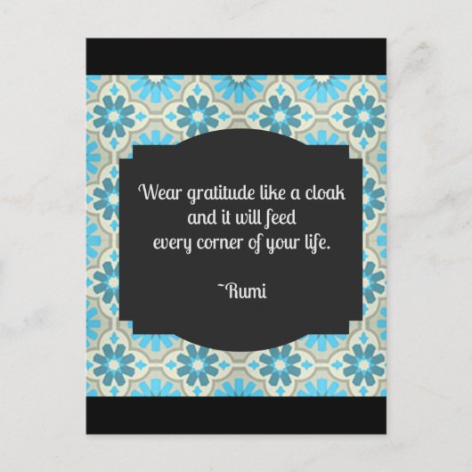 Gratitude Rumi Quote Briefkaart (Voorkant)