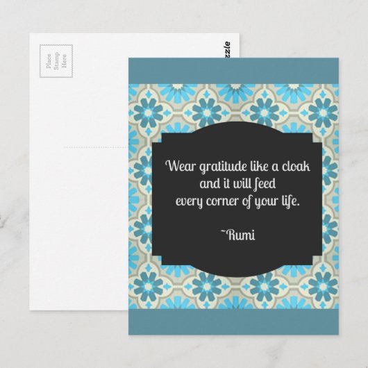 Gratitude Rumi Quote II Briefkaart (Voorkant / Achterkant)