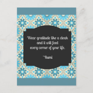 Gratitude Rumi Quote II Briefkaart