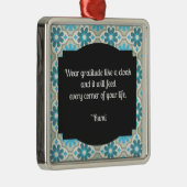 Gratitude Rumi Quote Metalen Ornament (Rechts)