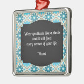 Gratitude Rumi Quote Metalen Ornament (Links)