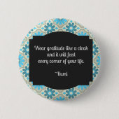 Gratitude Rumi Quote Ronde Button 5,7 Cm (Voorkant)