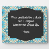 Gratitude Rumi Quote Tabletop Plaque Fotoplaat (Voorkant)