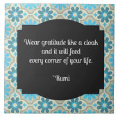 Gratitude Rumi Quote Tegeltje (Voorkant)