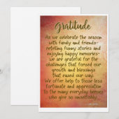 Gratitude-seizoenskaart Feestdagenkaart (Voorkant / Achterkant)