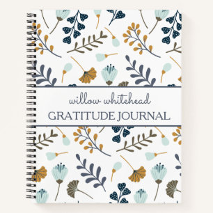 Gratitude Specialized Floral Botanical White Notitieboek