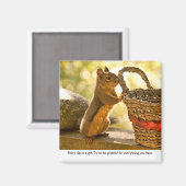 Gratitude Squirrel Magneet (Voorkant / Achterkant)