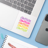 Gratitude Sticker (Laptop met iPhone)