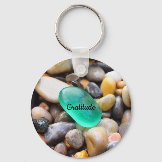 Gratitude Stone Keyring Sleutelhanger (Voorkant)