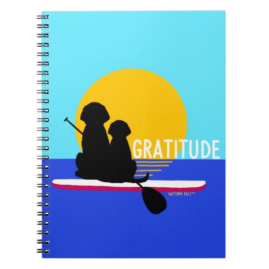 Gratitude SUP Honden Zonsopgang Dagboek Notitieboek (Voorkant)