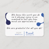 Gratitude Thank You Card - 3.54 x 2.165 Visitekaartje (Achterkant)