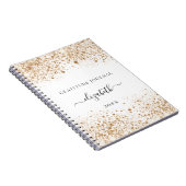 Gratitude tijdschrift white gold glitter stof name notitieboek (Rechterzijde)