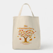 'Gratitude Tree' Grocery Tote Bag (Achterkant)