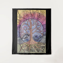 Gratitude Tree Tapestry Wandkleed