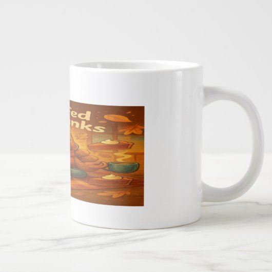 Gratitude Turkey Mug- Feast on Meaning Grote Koffiekop (Rechts)
