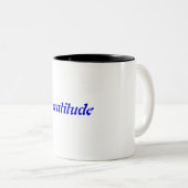 Gratitude Tweekleurige Koffiemok (Voorkant rechts)