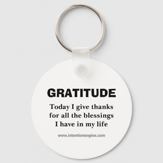 GRATITUDE, vandaag wil ik iedereen bedanken.. Sleutelhanger (Voorkant)