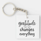 Gratitude verandert alles sleutelhanger (voorkant)