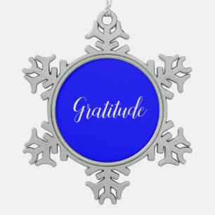 Gratitude-versiering Tin Sneeuwvlok Ornament