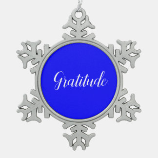 Gratitude-versiering Tin Sneeuwvlok Ornament