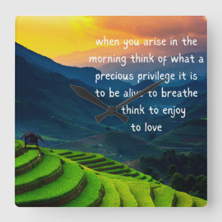 Gratitude Vierkante Klok