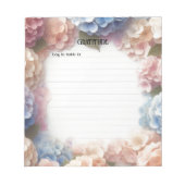 Gratitude Waterverf Hortensia Notitieblok (Voorkant)